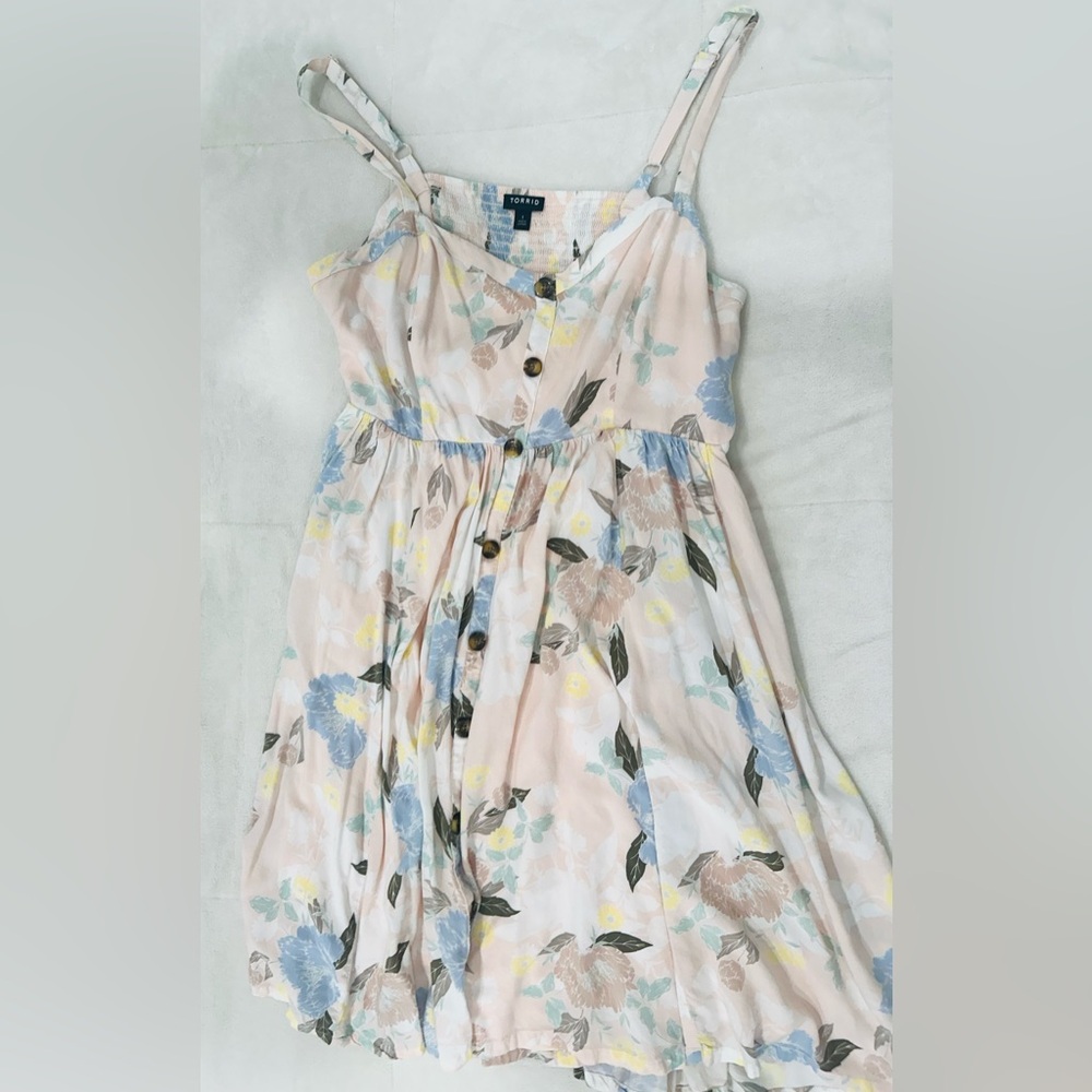 Torrid Floral Womens Dress in Pastel Hues